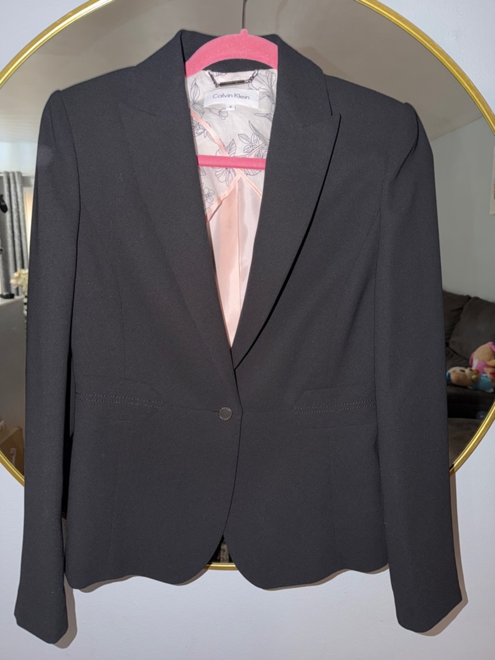 Calvin Klein Black Single-Button Women's Blazer